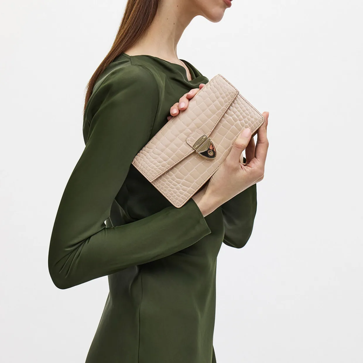 Mayfair® 2 Patent-Croc Clutch Bag