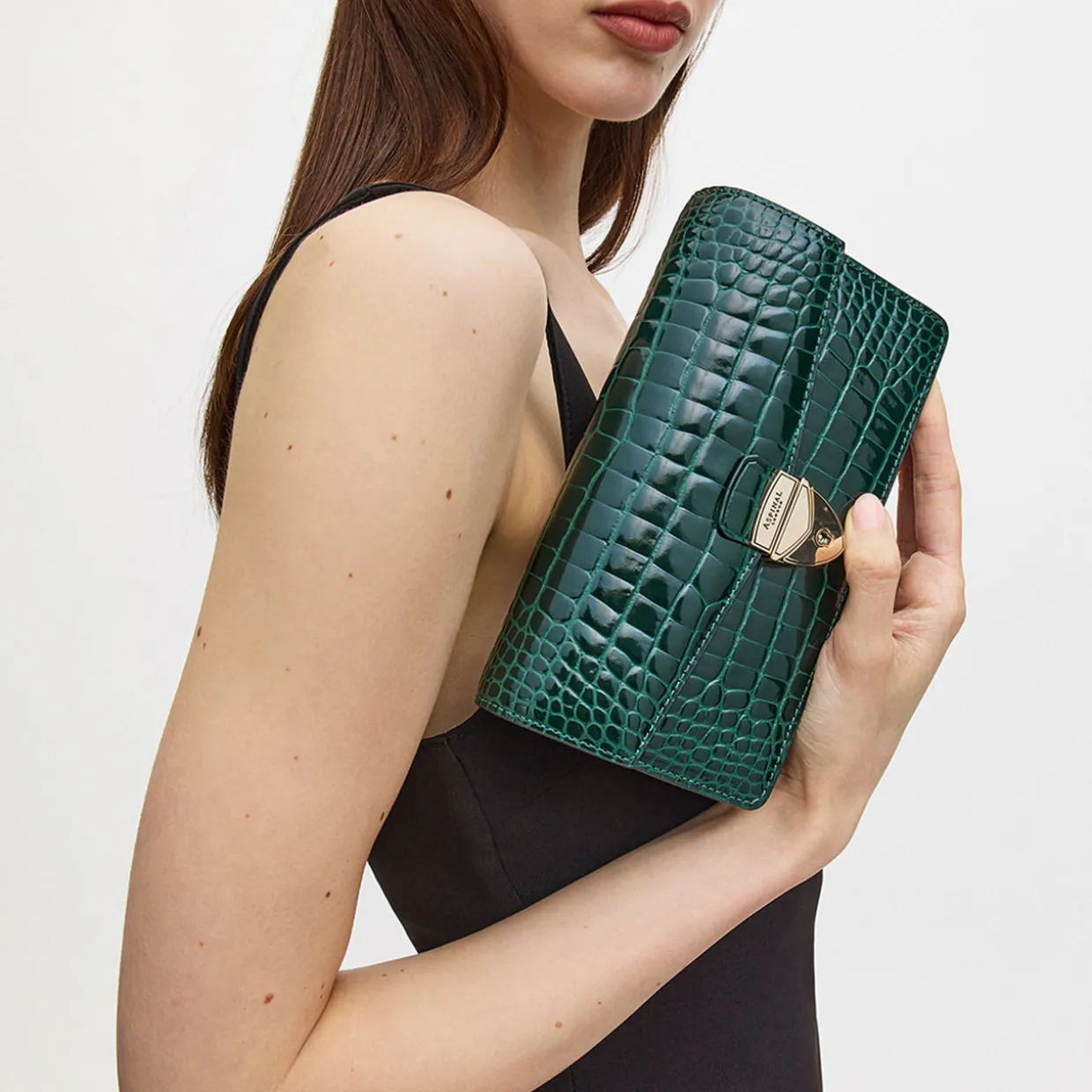 Mayfair® 2 Patent-Croc Clutch Bag