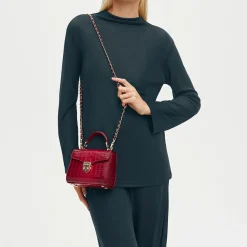 Outlet ASPINAL OF LONDON Mayfair® Mini Croc-Embossed Top Handle Bag