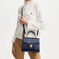 Online ASPINAL OF LONDON Mayfair® Patent-Croc Crossbody Bag