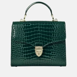 Fashion ASPINAL OF LONDON Mayfair® Patent-Croc Crossbody Bag
