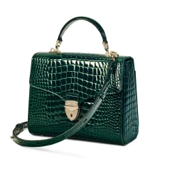 Fashion ASPINAL OF LONDON Mayfair® Patent-Croc Crossbody Bag