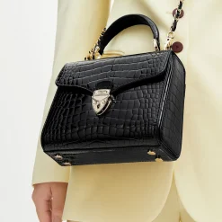 Mayfair® Patent-Croc Midi Crossbody Bag