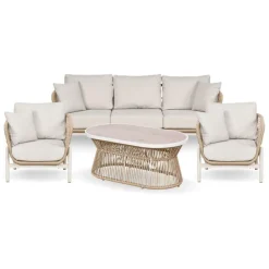 McKinney Dining Lounge Set & Cover Latte Ash