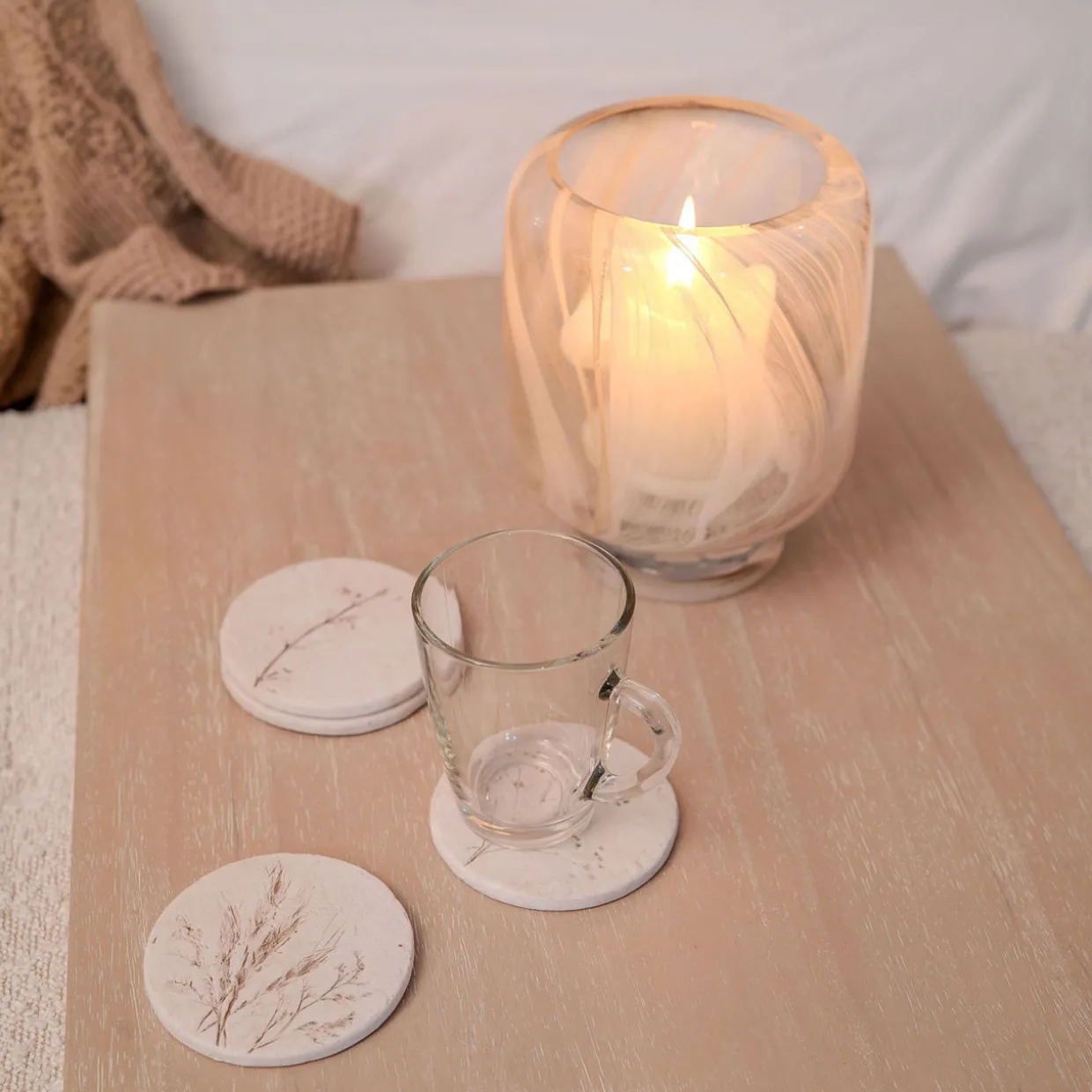 Meadows Floral Four-Piece Coasters Set