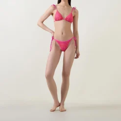 Mesh Effect Triangle Bikini Top