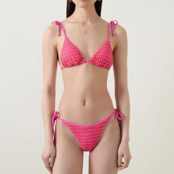 Mesh Effect Triangle Bikini Top