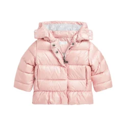 Metallic Polo Player Logo Down Jacket 9-24 Months