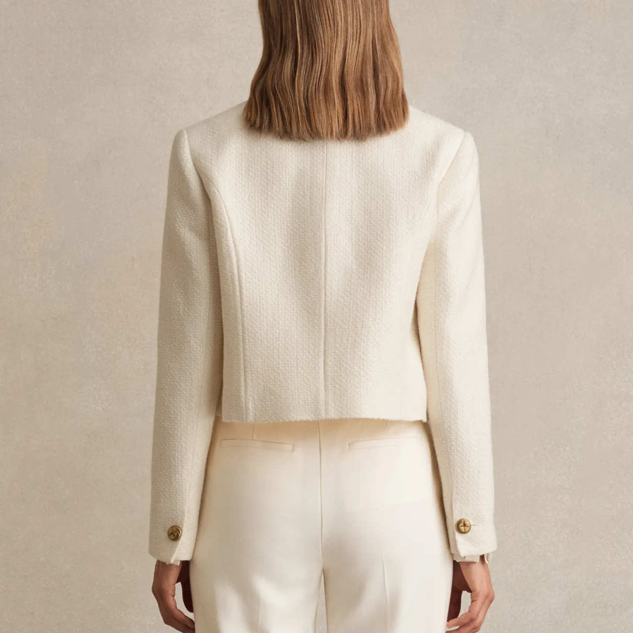 Fashion REISS Mia Double-Breasted Cropped Blazer