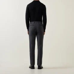 Micro Check Print Trousers