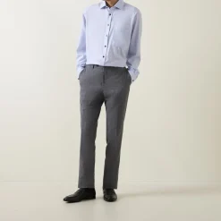 Micro-Check Single-Cuff Formal Shirt