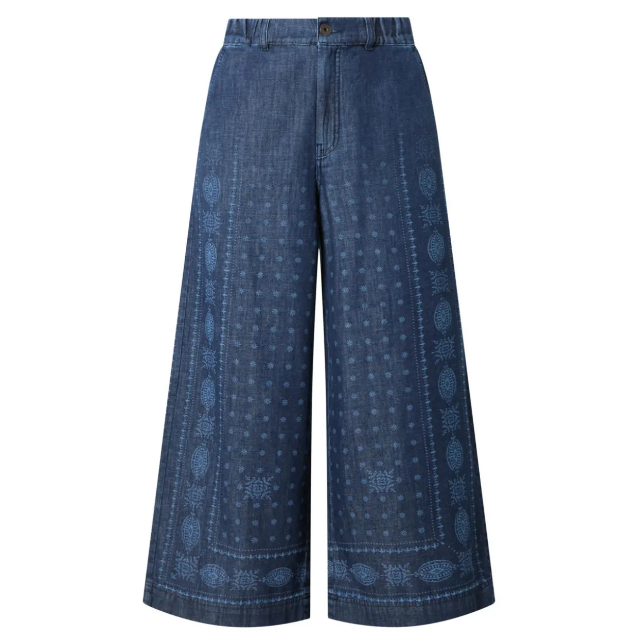 Micron Embroidered Wide Leg Trousers