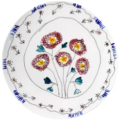 Midnight Flowers Serving Plate