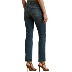 Mid-Rise Ankle Length Straight Leg Jeans