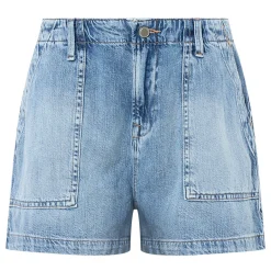 Hot GOOD AMERICAN Mid-Rise Straight Denim Shorts