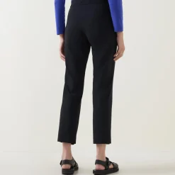 Mid-Rise Straight Leg Cropped Trousers