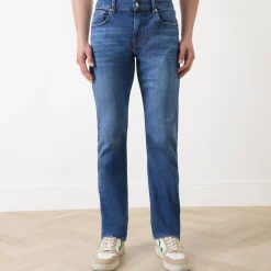 Mid-Rise Straight Leg Jeans