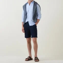 Fashion BOGGI MILANO Mid-Rise Straight Leg Shorts