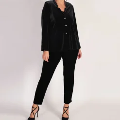 Discount CHESCA Mid-Rise Straight Leg Trousers