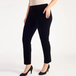 Discount CHESCA Mid-Rise Straight Leg Trousers