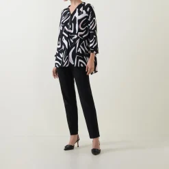 Mid-Rise Straight-Leg Trousers