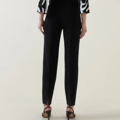 Mid-Rise Straight-Leg Trousers