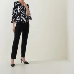 Mid-Rise Straight-Leg Trousers