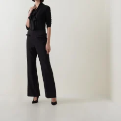 New JOSEPH RIBKOFF Mid-Rise Wide Leg Trousers