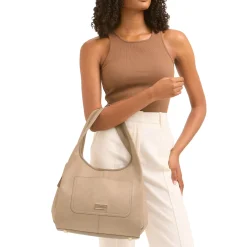 Fashion CARVELA Milano Faux Suede Shoulder Bag