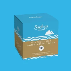Discount SKELLIGS CHOCOLATE CO. Milk Chocolate and Salted Caramel Truffle 200g