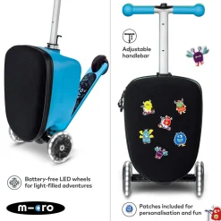 Outlet MICRO SCOOTERS Mini Micro LED Foldable Luggage Scooter