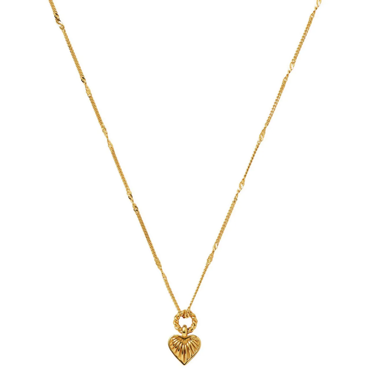 Online MISSOMA Mini Ridge Heart Charm Pendant Necklace