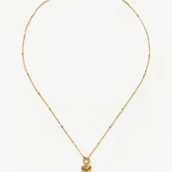 Online MISSOMA Mini Ridge Heart Charm Pendant Necklace