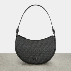 MK Logo Small Saddle Shoulder Bag