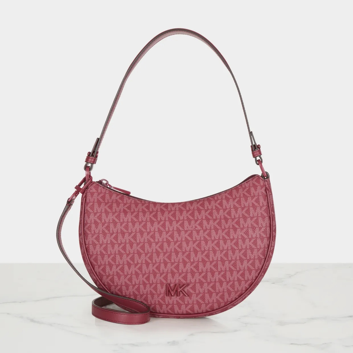 MK Logo Small Saddle Shoulder Bag