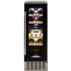 300mm Built In Wine Cooler Dual Zone 17 Bottles