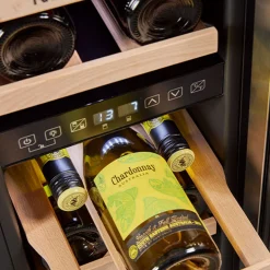 300mm Built In Wine Cooler Dual Zone 17 Bottles