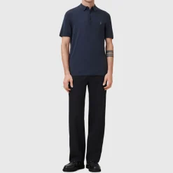 Outlet ALLSAINTS Mode Logo Knit Polo Shirt