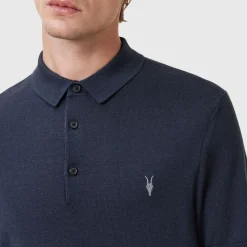 Outlet ALLSAINTS Mode Logo Knit Polo Shirt