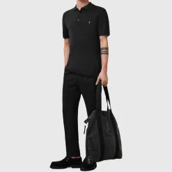 Outlet ALLSAINTS Mode Logo Knitted Polo Shirt