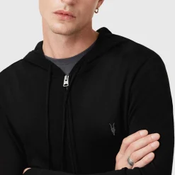 Fashion ALLSAINTS Mode Logo Zip-Through Sweater