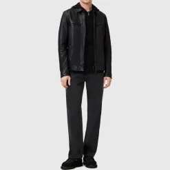 Fashion ALLSAINTS Mode Logo Zip-Through Sweater