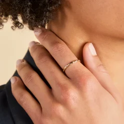 Molten Crystal Band Ring