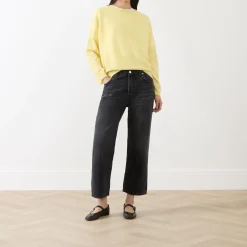 Mom Straight Leg Cropped Jeans