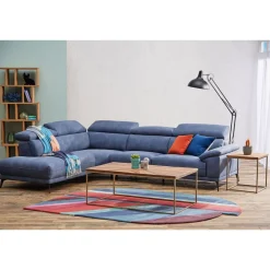 Clearance CASEYS FURNITURE Montero 5-Seater RHF Corner Sofa Navy