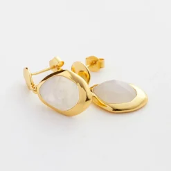 Moonstone Large Stepping Stone Earrings