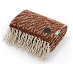 Moorland Wool Throw Rust