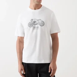 Best BARBOUR INTERNATIONAL Morris Motorbike Logo T-Shirt