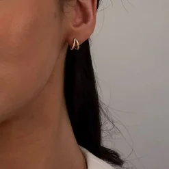 Mosaic Huggie Earrings