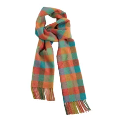 Multi-Colour Check Lambswool Scarf
